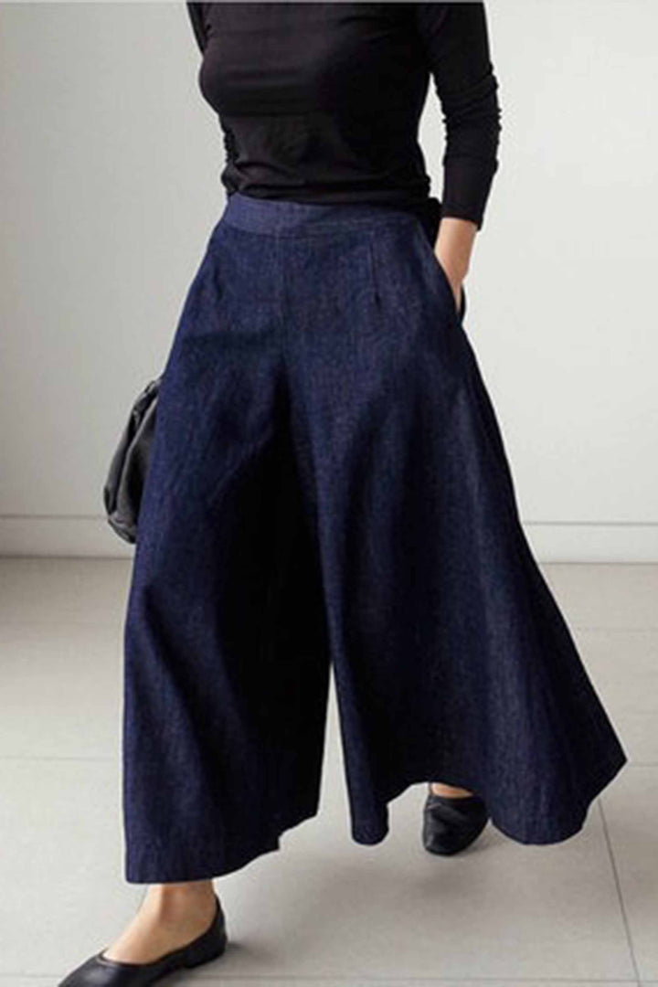 Women's High Waist Loose Plus Size Straight Denim Jeans