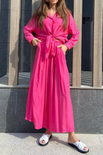 Load image into Gallery viewer, High Waist Wide Leg Pants Solid Color Shirt Suit