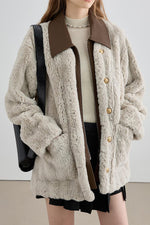 Load image into Gallery viewer, Winter Fleece-lined Turn-down Collar Coat
