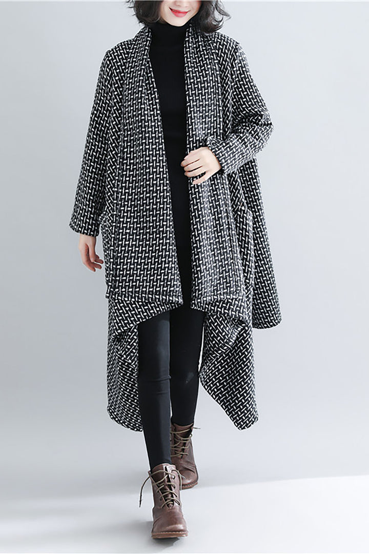 Fall Winter Thickened Long Knitted Plus Size Jacket leemho