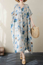 Load image into Gallery viewer, Elegant Printed Loose Extra-Large Size Vacation Dress
