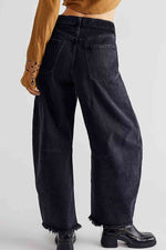 Load image into Gallery viewer, Solid Color Straight Wide Leg Jeans
