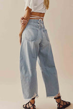 Load image into Gallery viewer, Solid Color Straight Wide Leg Jeans
