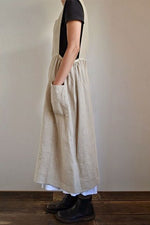 Load image into Gallery viewer, Fashion Cotton Linen Apron Loose Long Dress leemho