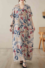 Load image into Gallery viewer, Summer V-Neck Plus Size Beach Skirt Long Robe
