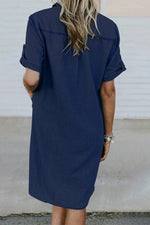 Load image into Gallery viewer, Pocket Oversized Denim Dress leemho
