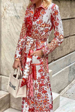 Load image into Gallery viewer, Stylish Printed Bohemian Long Shirt Dress
