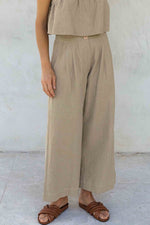 Load image into Gallery viewer, Straight Cotton And Linen Commuting Wide-Leg Pants
