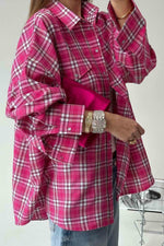Load image into Gallery viewer, New Spring And Summer Pink Plaid Shirt
