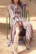 Load image into Gallery viewer, Cardigan Bohemian Fashion Printed Long Dress
