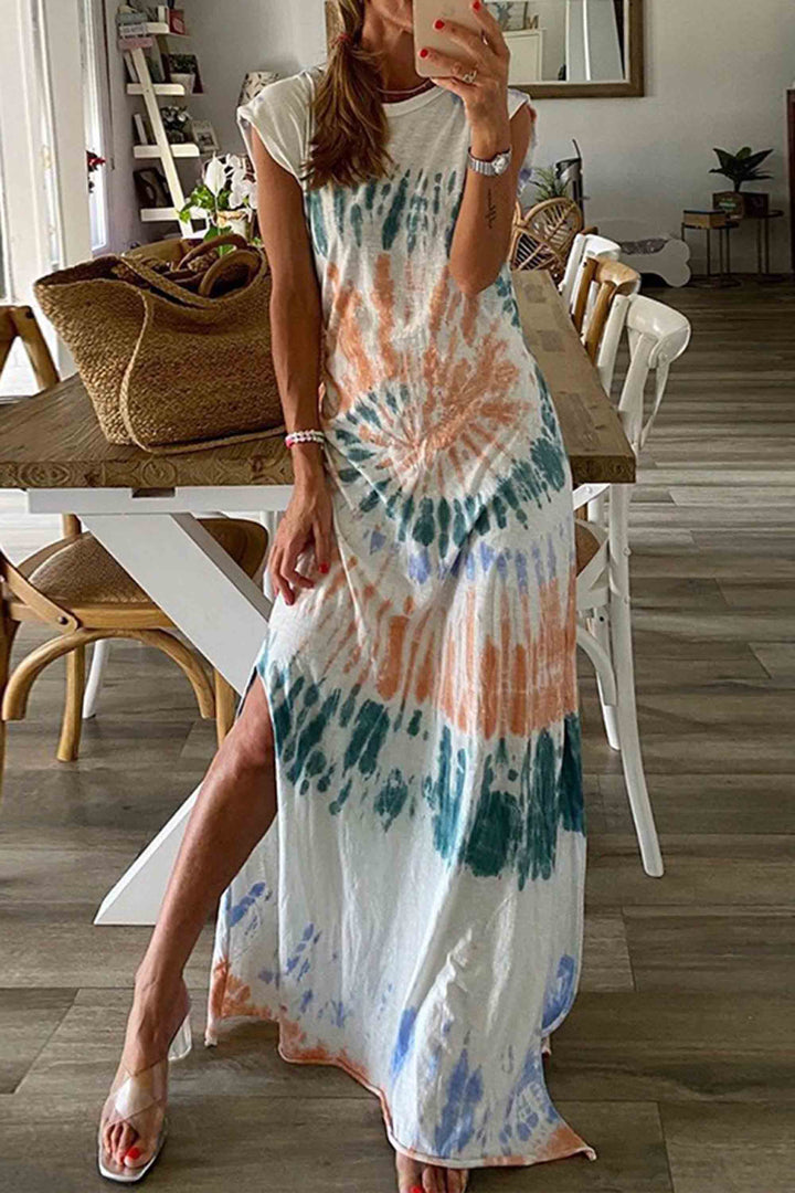Fashion Printed Loose Irregular Dress