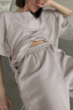 Load image into Gallery viewer, Solid Color Lapel Loose Pajamas Two Piece Set
