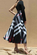Load image into Gallery viewer, One Shoulder Printed Slit Dress
