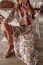 Load image into Gallery viewer, Bohemian Print Resort Maxi Dress
