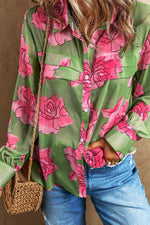 Load image into Gallery viewer, Women&#39;s Loose And Versatile Retro Floral Shirt

