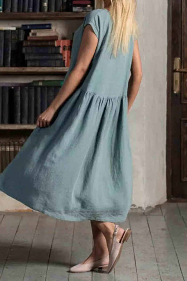 Casual Plus Size Loose Short Sleeve Dress