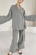Load image into Gallery viewer, Solid Color Nightgown Loungewear Set
