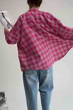 Load image into Gallery viewer, New Spring And Summer Pink Plaid Shirt
