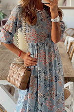 Load image into Gallery viewer, Bohemian New Printed Casual Round Neck Dress
