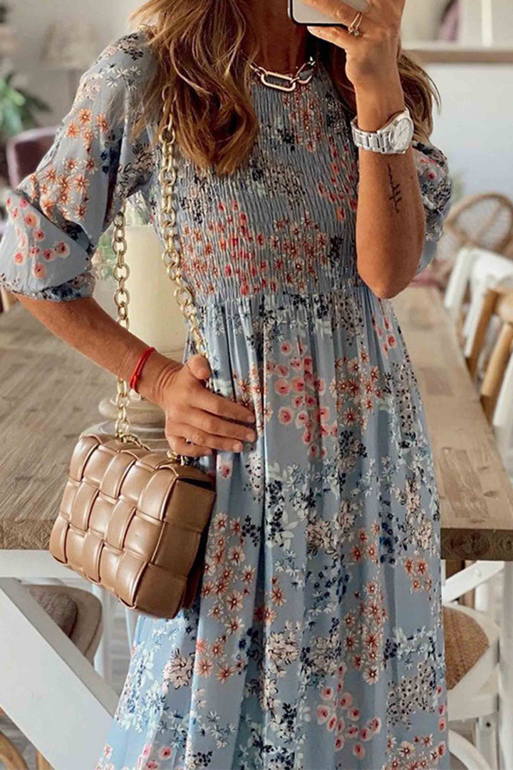 Bohemian New Printed Casual Round Neck Dress
