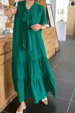 Load image into Gallery viewer, Half Open Collar Casual Loose Dress
