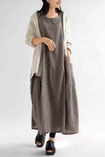 Load image into Gallery viewer, Simple Style Raglan Sleeve Pocket Dress

