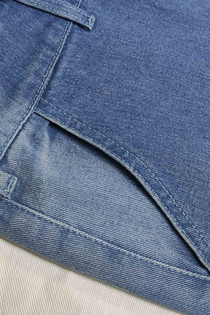 Women's High Waist Loose Denim Flared Pants
