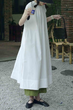 Load image into Gallery viewer, Loose Solid Color Round Neck Thin Robe

