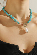 Load image into Gallery viewer, Bohemian Ethnic Wind Turquoise Necklace leemho

