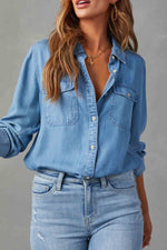 Load image into Gallery viewer, Casual Lapel Single Breasted Long Sleeve Denim
