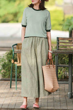 Load image into Gallery viewer, Cotton And Linen Solid Color Loose Wide Leg Pants
