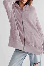 Load image into Gallery viewer, Cardigan Hooded Zipper Sweatshirt
