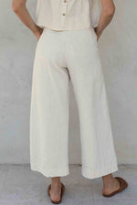 Load image into Gallery viewer, Straight Cotton And Linen Commuting Wide-Leg Pants
