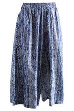 Load image into Gallery viewer, Linen Ethnic Style Batik Flower Pants Wide Leg Pants