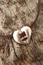 Load image into Gallery viewer, Boho Wax Rope Heart Pendant