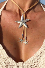 Load image into Gallery viewer, Boho Starfish Alloy Lariat Pendant