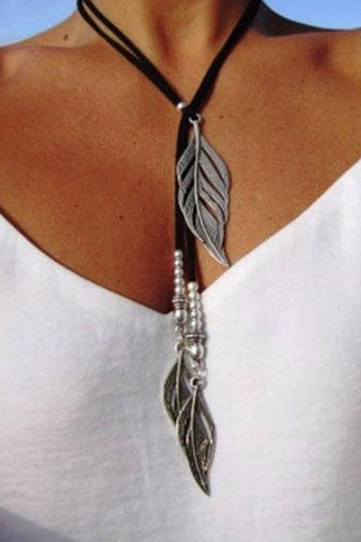 Boho Literary Vintage Double Layer Necklace