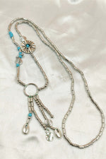 Load image into Gallery viewer, Bohemian Turquoise Tassel Necklace