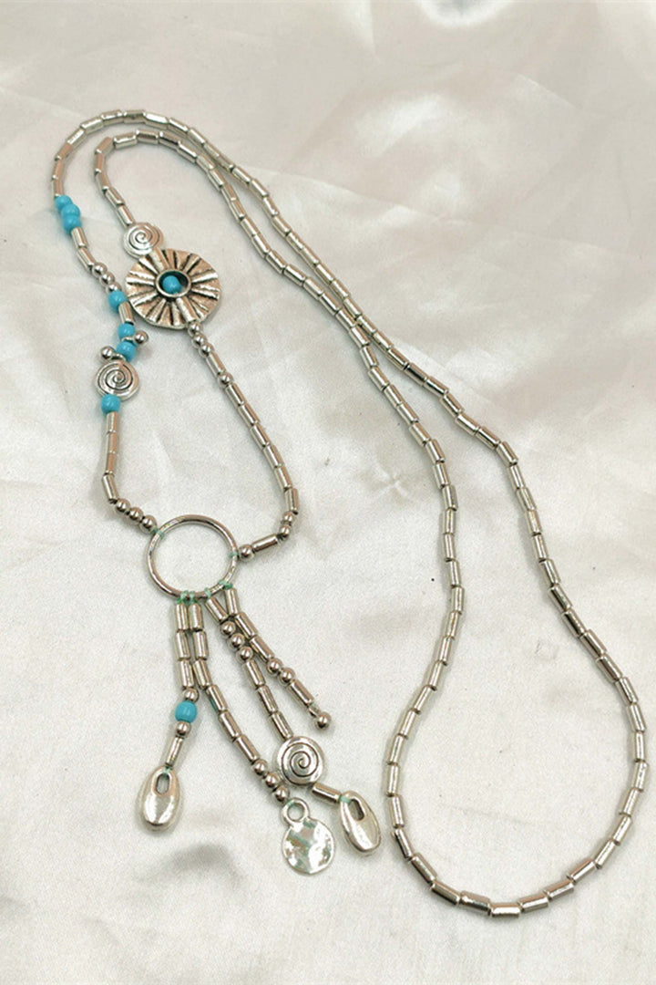 Bohemian Turquoise Tassel Necklace