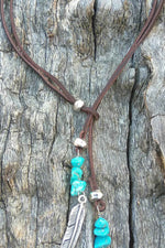 Load image into Gallery viewer, Boho Green Turquoise Double Layer Pendant