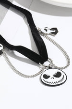 Load image into Gallery viewer, Dark Gothic Spider Skull Pumpkin Necklace