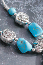 Load image into Gallery viewer, Vintage Hollow Carved Turquoise Pendant