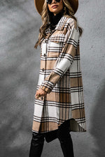 Load image into Gallery viewer, Winter Plaid Single-breasted Woolen Coat leemho