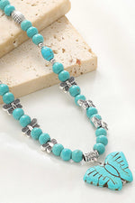 Load image into Gallery viewer, Boho Vintage Turquoise Necklace leemho