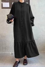 Load image into Gallery viewer, Casual long sleeve buttoned loose dress leemho