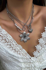 Load image into Gallery viewer, Ethnic Retro Punk Gothic Flower Love Necklace leemho