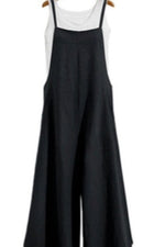 Load image into Gallery viewer, Cotton Linen Loose Solid Color Wide-leg Overalls Trousers
