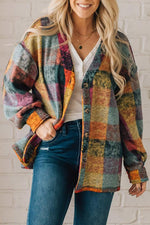 Load image into Gallery viewer, Autumn Fleece Warm Plaid Loose Jacket