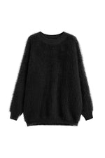 Load image into Gallery viewer, Round Neck Loose-fitting Soft Mohair Knitted Sweater leemho
