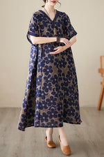 Load image into Gallery viewer, Ethnic Vintage Plus Size V Neck Dress